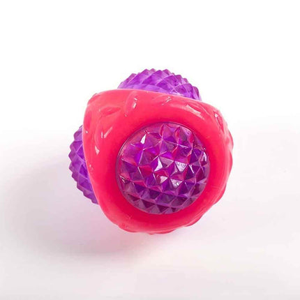 3Pcs Flashing Squeaky Dog Ball – Glows in Dark, Tough Toy