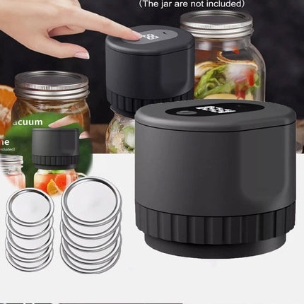 Electric Automatic Mason Jar Vacuum Sealer Kit with Lids