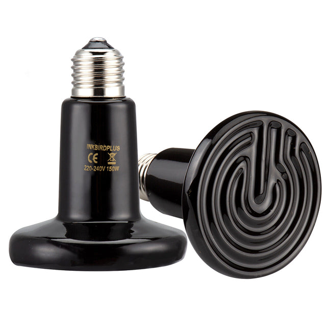 2X 150W E27 Infrared Ceramic Heat Emitter Reptile Lamp for Lizard & Snake