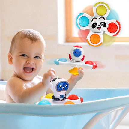 Fidget Spinner Space Toy Set 3pcs – Suction Cup Bath Fun Play