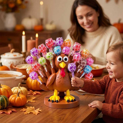 3D Printed Thanksgiving Turkey Lollipop Holder Stand & Candy Display