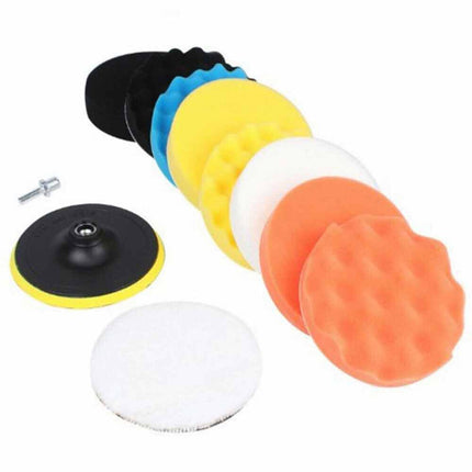 22Pcs Car Polishing Pads Kit - 5 Inch Buffing & Waxing Pads Set with Backing Plate for Drill/Polisher