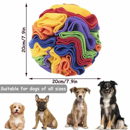 Dog Snuffle Ball Foraging Toy IQ Training Enrichment Puzzle Multicolor