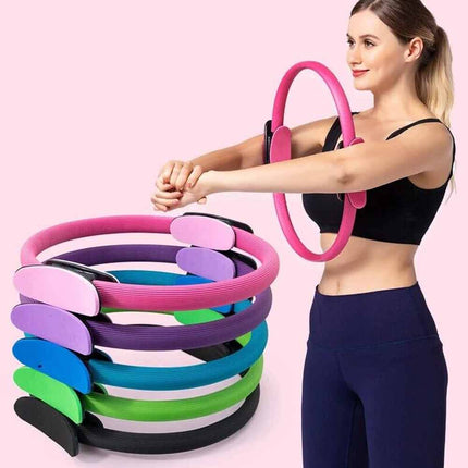 Pilates Ring Exercise Resistance Yoga Gym Magic Circle with Foam Grip