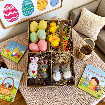 Easter Carrot Egg Bunny Chick Decor Set | Plastic & Felt Party Supplies