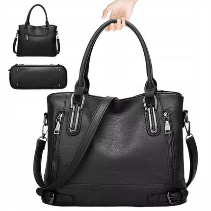 PU Leather Shoulder Tote Bag, Crossbody Purse for Women