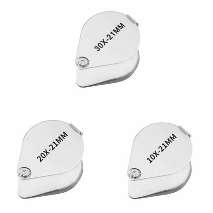 10X/20X/30X Jewelers Loupe Magnifier – Pocket LED Loop for Jewelry