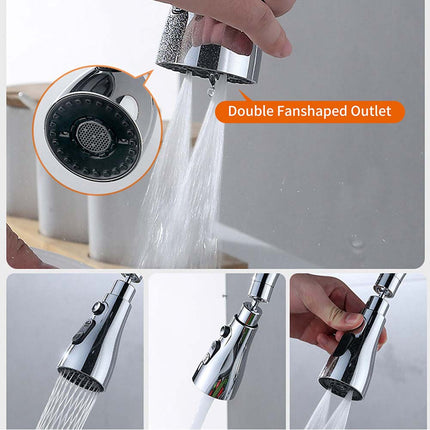 360° Swivel Faucet Sprayer Head, 3-Mode Nozzle Replacement