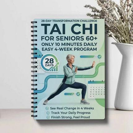 Tai Chi Practice Book for Seniors & Beginners Spiral-Bound Daily Exercises