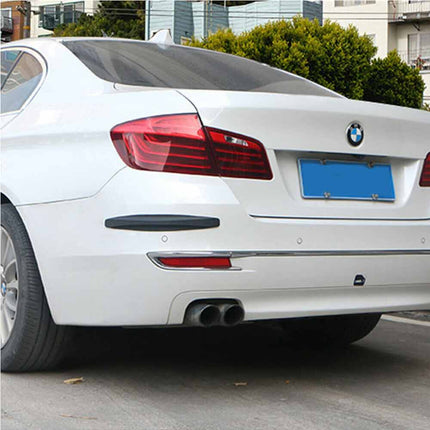 2PCS Car Bumper Protector Guard - Carbon Fiber Anti-Scratch Corner Strip, Universal Fit Black Trim