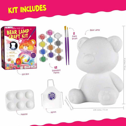 Paint Your Own Bear Lamp Arts & Crafts Painting Kit for Kids DIY
