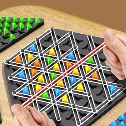 Chain Triangle Chess Game – Rubber Band Triggle Toy for Kids & Adults