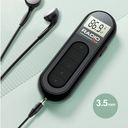 Mini FM Radio Portable Clip-On Rechargeable for Meeting Tour Guide Racing Sports