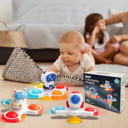 Fidget Spinner Space Toy Set 3pcs – Suction Cup Bath Fun Play