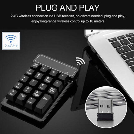 2.4GHz Wireless Mechanical Feel 19-Key Numeric Keypad
