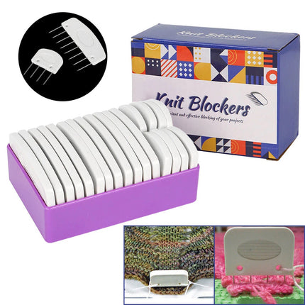 20Pcs Knit Blockers & Pins Kit for Blocking Crochet Lace Needlework