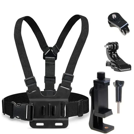 5PCS Chest Mount Harness Strap Action Camera & Phone Holder POV