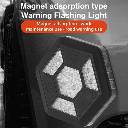 360° Rotating Magnetic LED Car Warning Light - High Visibility Flashing Safety Beacon