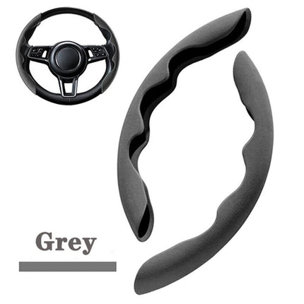 Fluffy Plush Red Steering Wheel Cover, Universal Anti-Slip & Warm Grip for Comfortable Driving