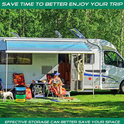 Hose & Cord Storage Bag for Camping & RV | All-in-One for Water Hose & Cables, Heavy-Duty Carry Case