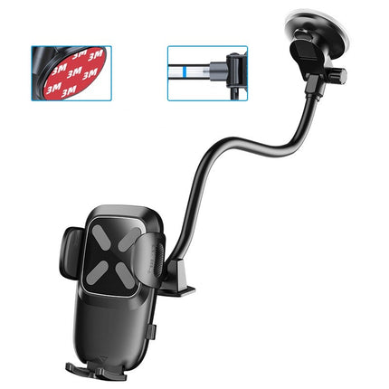 Long Arm Gooseneck Phone Holder for Car Windscreen or Dashboard Suction Mount
