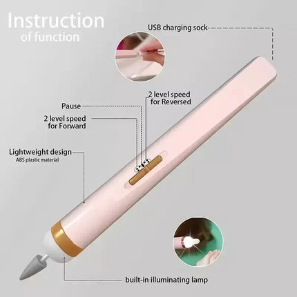 Portable USB Electric Nail Drill Set for Manicure Pedicure