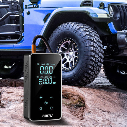 Wireless Car Tire Air Compressor – Portable Electric Pump w/ Auto Stop, LCD & Preset PSI