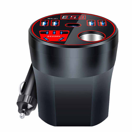 200W Car Power Inverter DC 12V/24V to 220V AC with Dual Sockets & 2 USB Ports