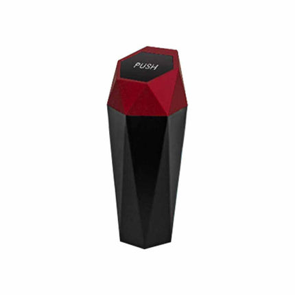 Mini Car Trash Can with Lid - Portable Auto Garbage Bin, Push-Button Lid & Leak-Proof Design