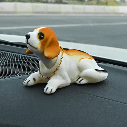 Puppy Dog Toy Swing Head Bobble Nodding Shiba Husky Car Home Decor Gift
