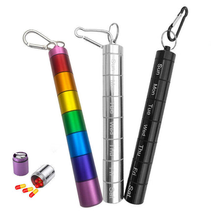 7-Day Pill Box Weekly Medicine Storage Organizer Dispenser Case