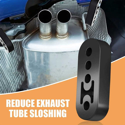 Universal Heavy Duty Exhaust Hanger Kit - 4PCS Black Rubber Pipe Mount Brackets for Car