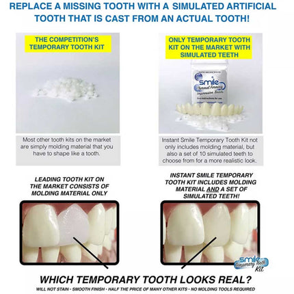 Flex Comfort Fit Temporary Teeth Replacement Top Repair Kit