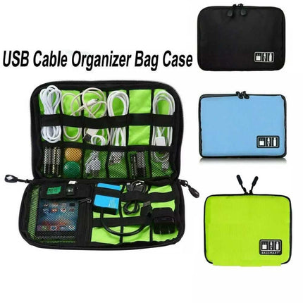 Travel Cable Organizer Bag for USB Cord & Charger, Electronic Accessories Storage Case