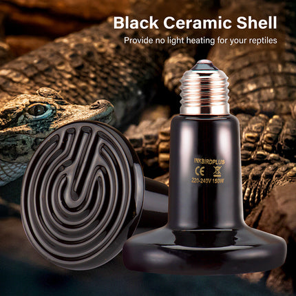 2X 150W E27 Infrared Ceramic Heat Emitter Reptile Lamp for Lizard & Snake