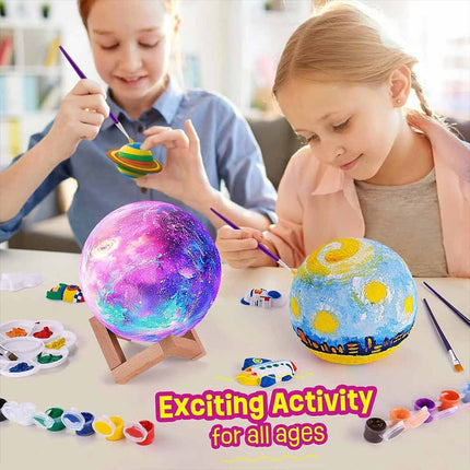 DIY 3D Moon Lamp Painting Kit for Kids 3-12 Cool Gift Boy Girl Craft Toy