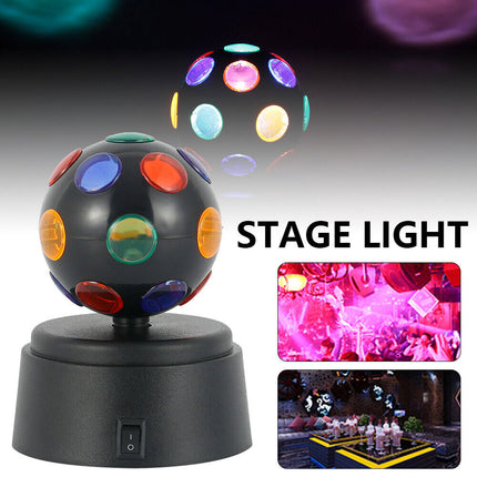Battery Disco Ball Light Crystal DJ Party Club Lamp White LED Stage Light