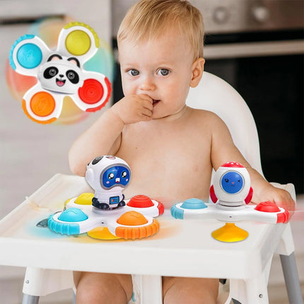 Fidget Spinner Space Toy Set 3pcs – Suction Cup Bath Fun Play