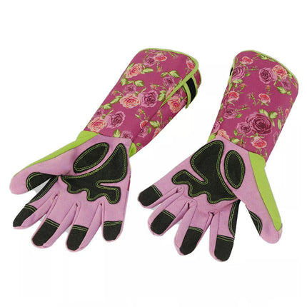 Women’s Thorn Proof Leather Gauntlet Gloves - Long Sleeve Garden