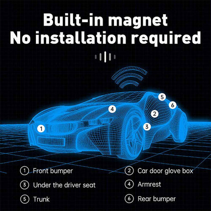 Real-Time GPS Tracker， No Monthly Fee – Mini Magnetic Locator with Geo-Fencing & APP Alerts