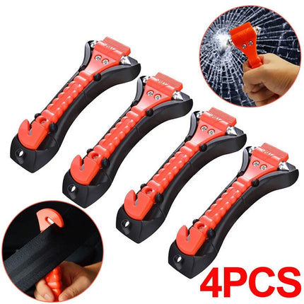 4X Car Emergency Escape Hammer Seatbelt Cutter Window Glass Breaker Tool