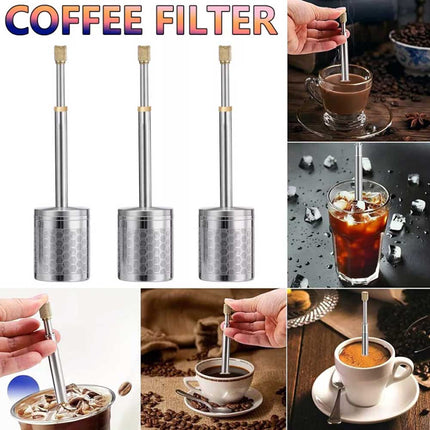 Portable Travel Coffee Maker with Reusable Filter - French Press Style