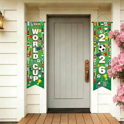 World Cup 2026 Football Door Banner & Curtain Decor