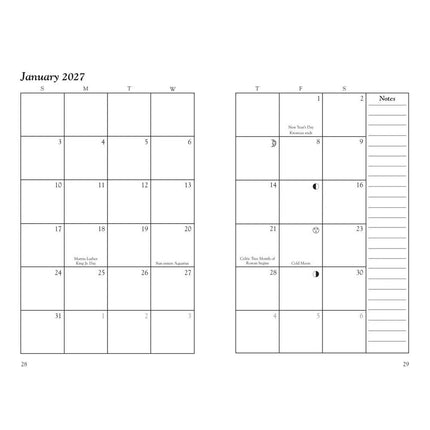2027 Witches' Datebook Spiral Bound January to December Planner