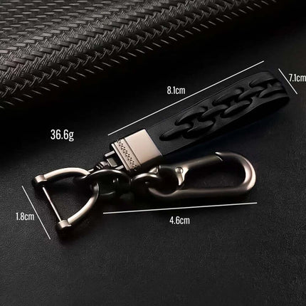 Genuine Leather Stylish Keyring for Car Keys and Keychain – Durable & Elegant Holder