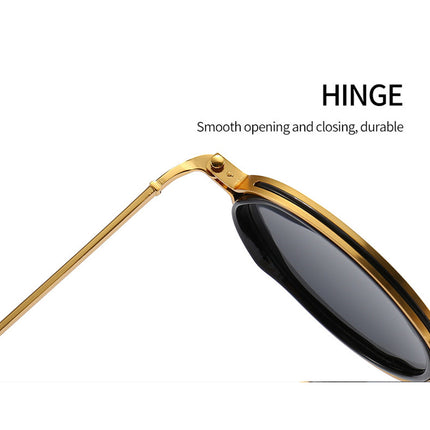 Pilot Polarized Sunglasses Round Metal Frame for Women Men Driving