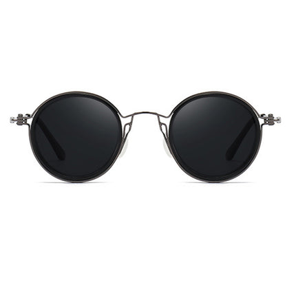 Pilot Polarized Sunglasses Round Metal Frame for Women Men Driving