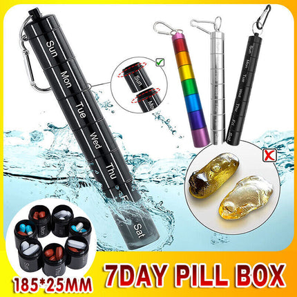 7-Day Pill Box Weekly Medicine Storage Organizer Dispenser Case