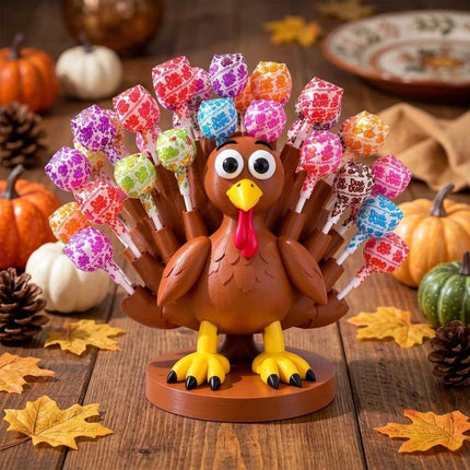 3D Printed Thanksgiving Turkey Lollipop Holder Stand & Candy Display