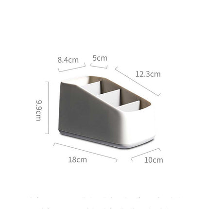 3 Grid Desktop TV Remote Control Holder Storage Box - Table Organizer Tidy Case for Living Room